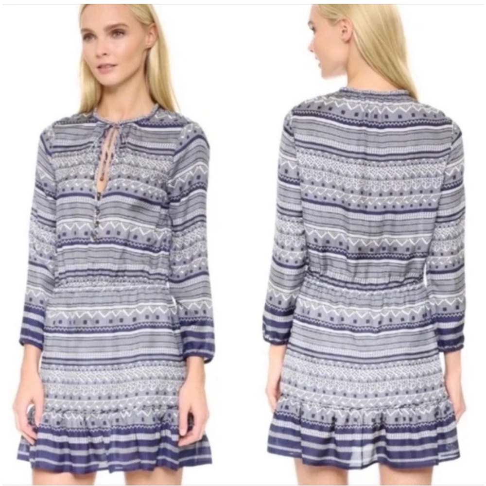 Veronica Beard Agathe Prussian Blue Dress